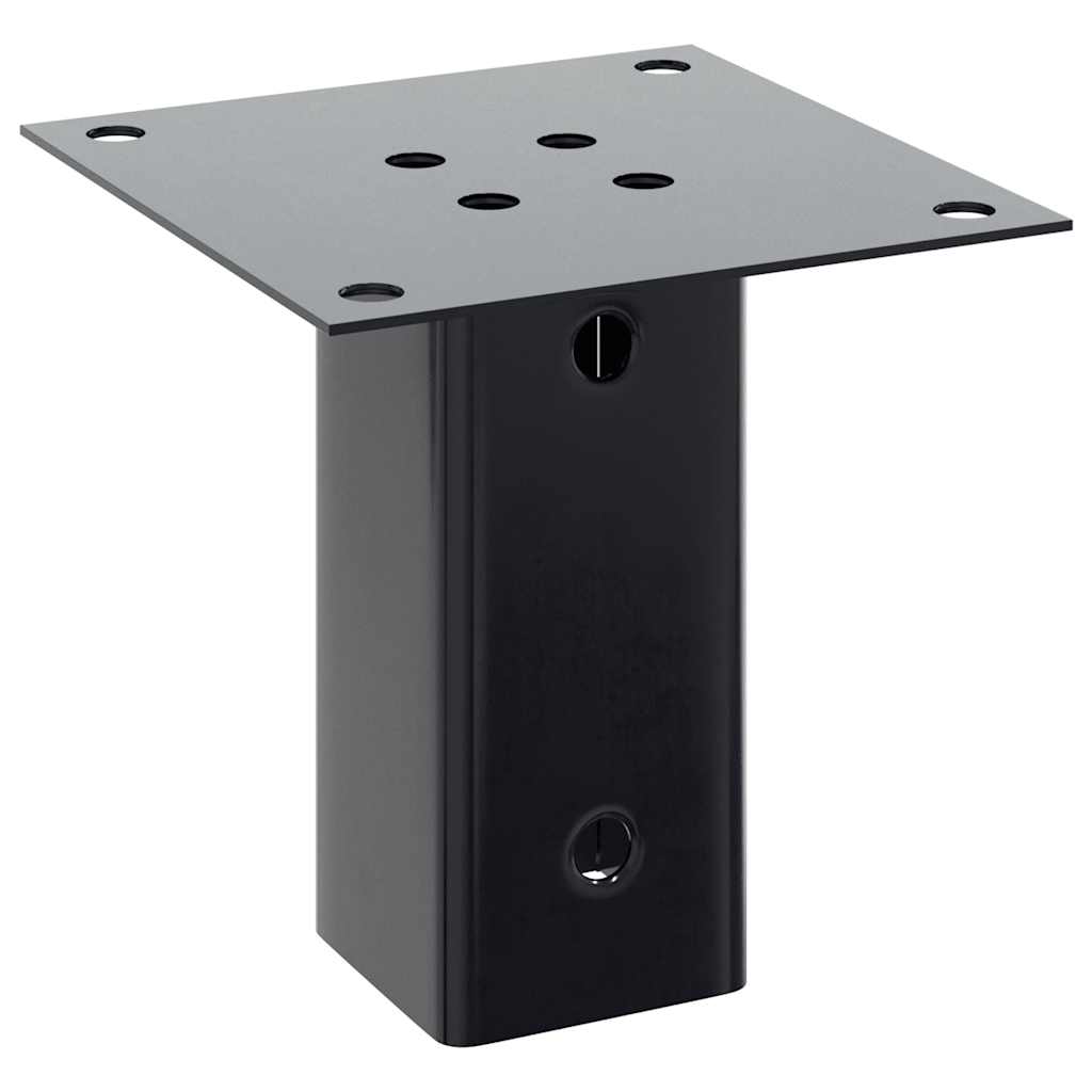 Pylväiden Pohjat Neliö 12 Kpl 61X61 Mm Jauhemaalattu Teräs