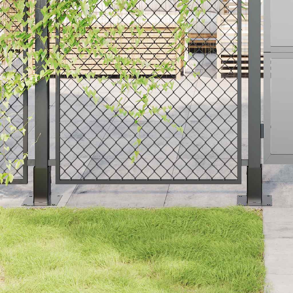 Pylväiden Pohjat Neliö 12 Kpl 71X71 Mm Jauhemaalattu Teräs