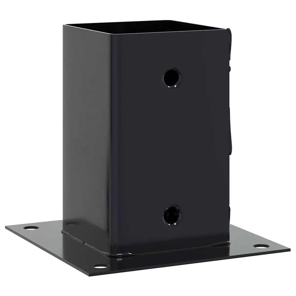Pylväiden Pohjat Neliö 12 Kpl 81X81 Mm Jauhemaalattu Teräs