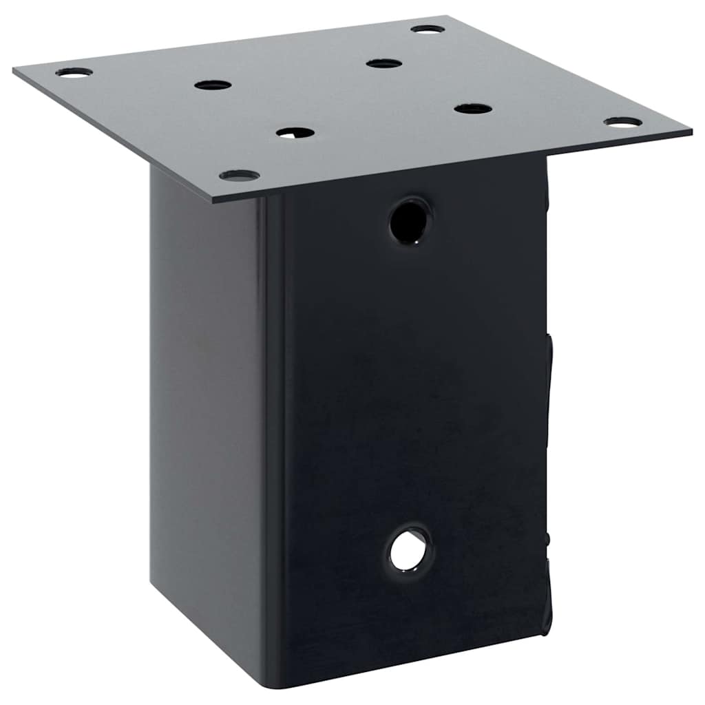Pylväiden Pohjat Neliö 12 Kpl 81X81 Mm Jauhemaalattu Teräs