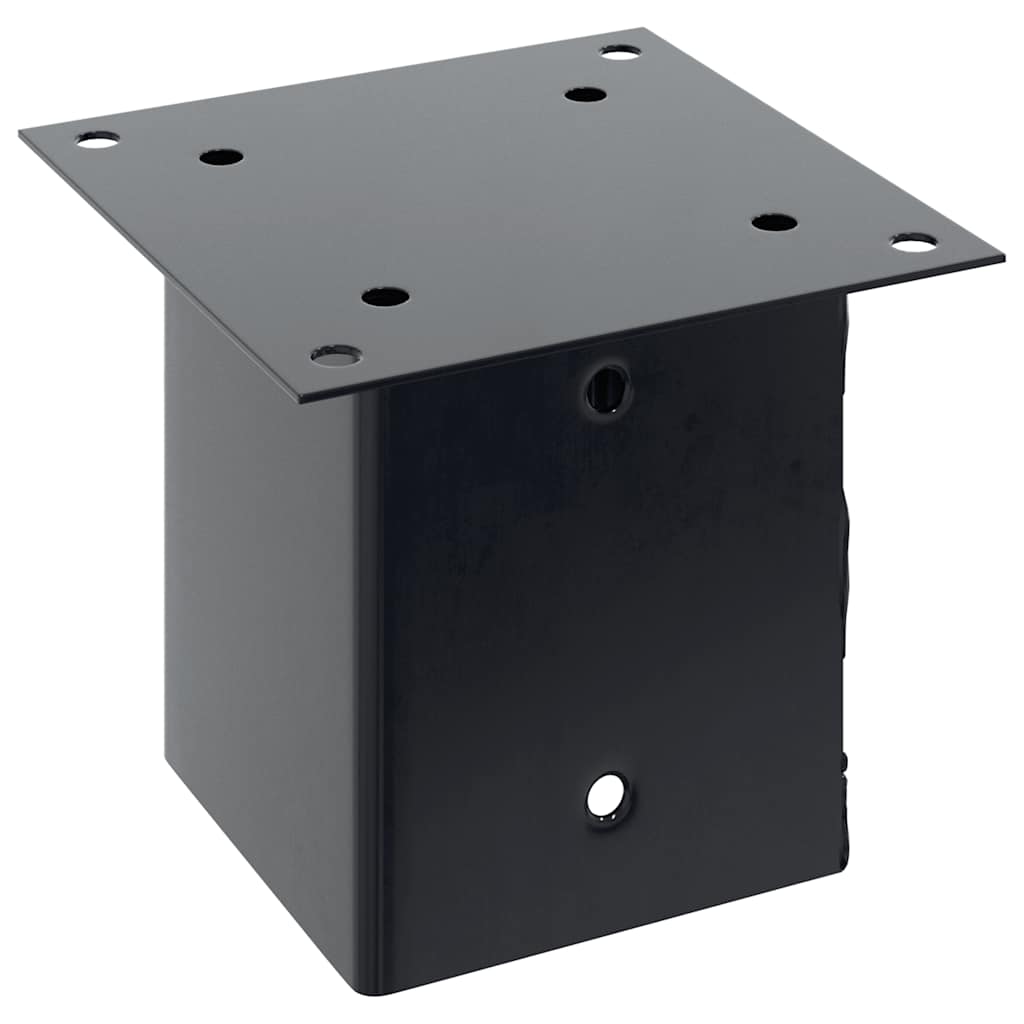 Pylväiden Pohjat Neliö 12 Kpl 101X101 Mm Jauhemaalattu Teräs
