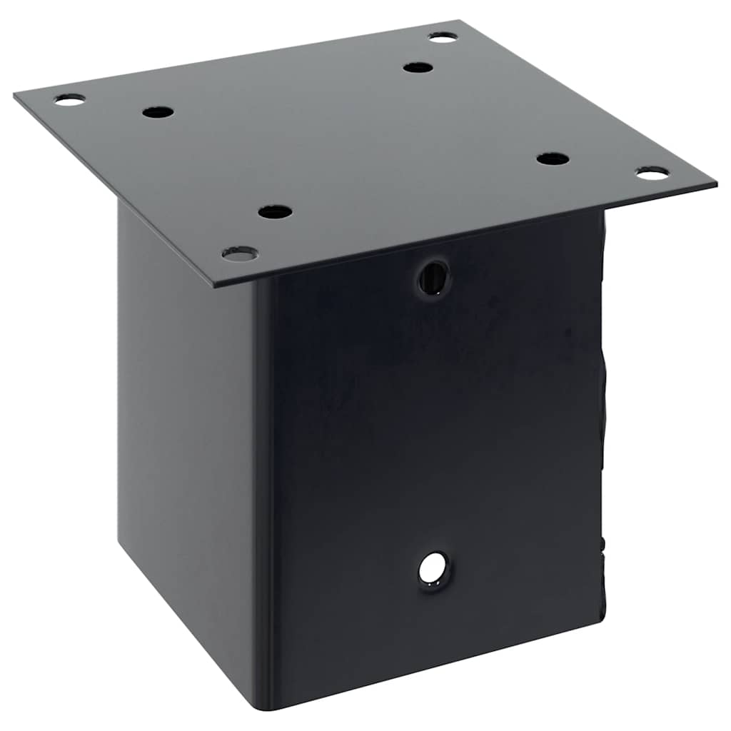 Pylväiden Pohjat Neliö 4 Kpl 121X121 Mm Jauhemaalattu Teräs