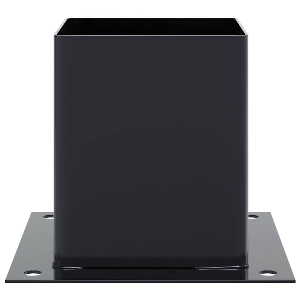 Pylväiden Pohjat Neliö 4 Kpl 121X121 Mm Jauhemaalattu Teräs