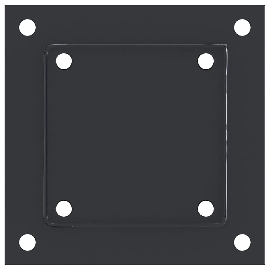 Pylväiden Pohjat Neliö 4 Kpl 121X121 Mm Jauhemaalattu Teräs