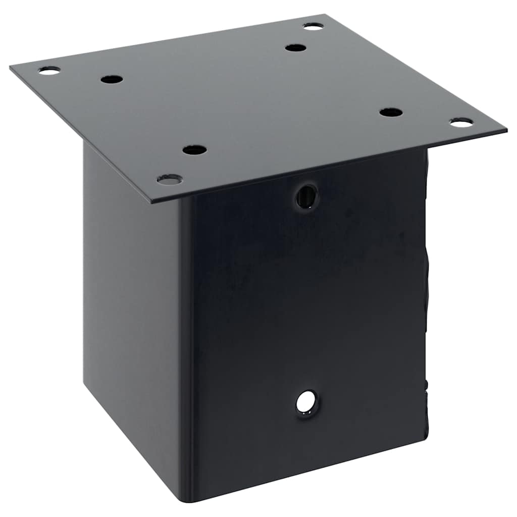 Pylväiden Pohjat Neliö 12 Kpl 121X121 Mm Jauhemaalattu Teräs