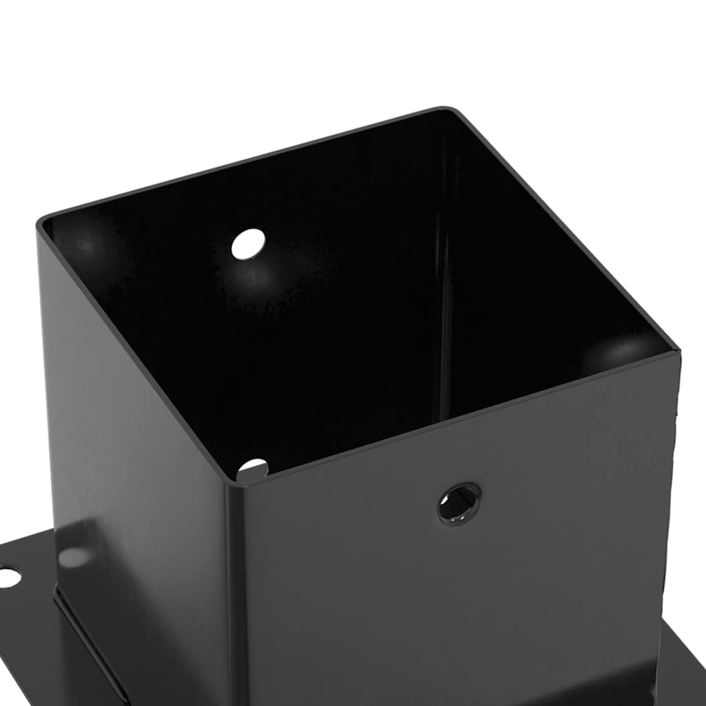Pylväiden Pohjat Neliö 4 Kpl 141X141 Mm Jauhemaalattu Teräs
