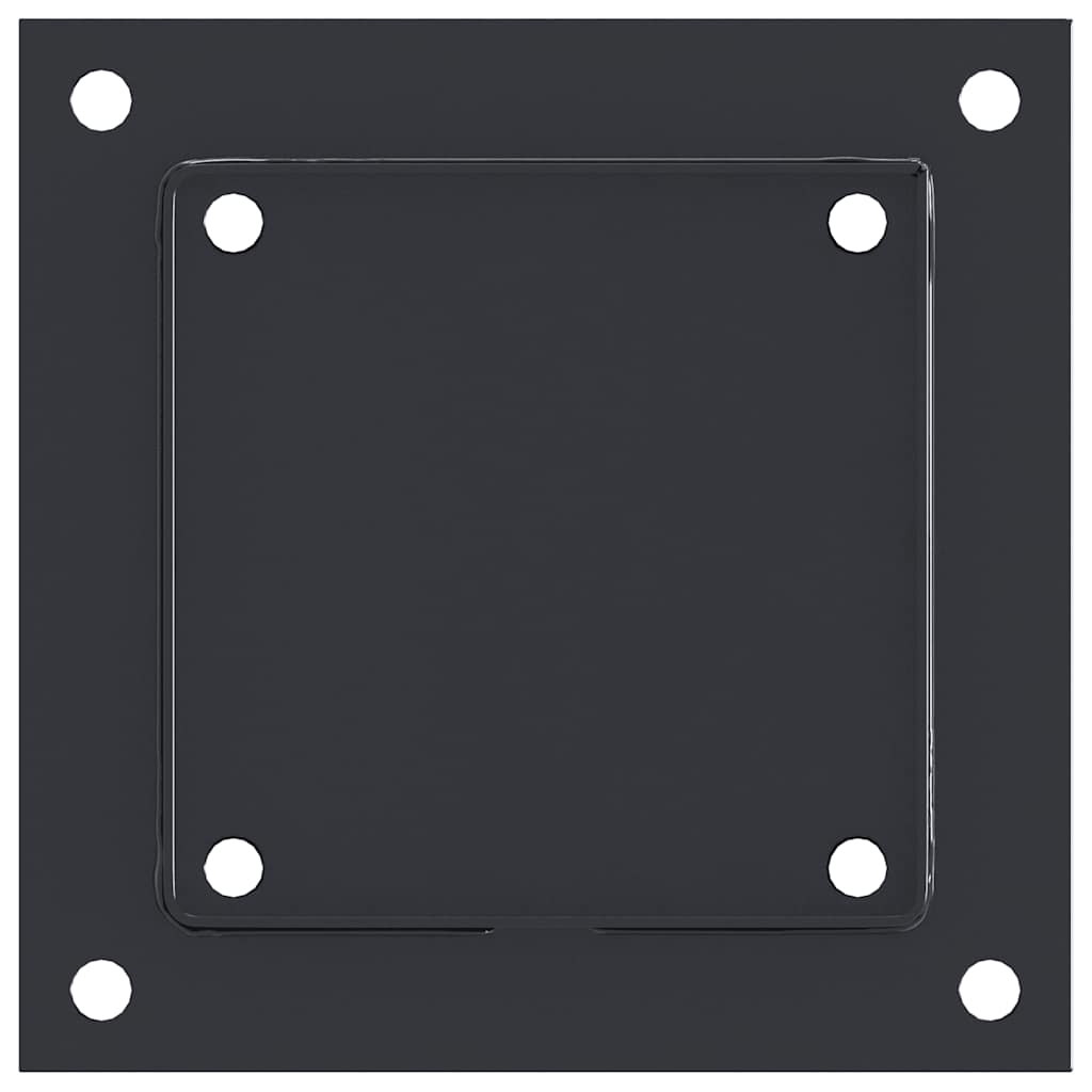 Pylväiden Pohjat Neliö 12 Kpl 141X141 Mm Jauhemaalattu Teräs