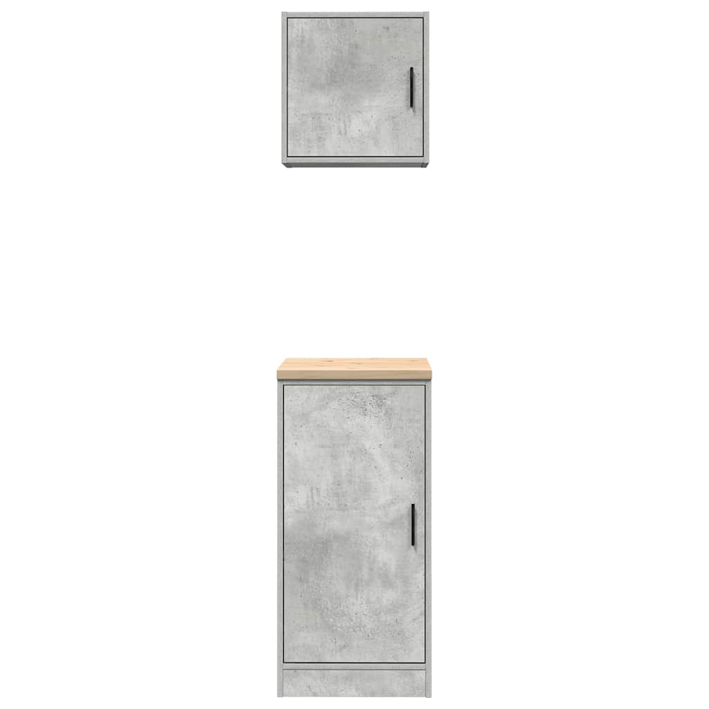 Autotallikaapit 2 Kpl Betoninharmaa Tekninen Puu