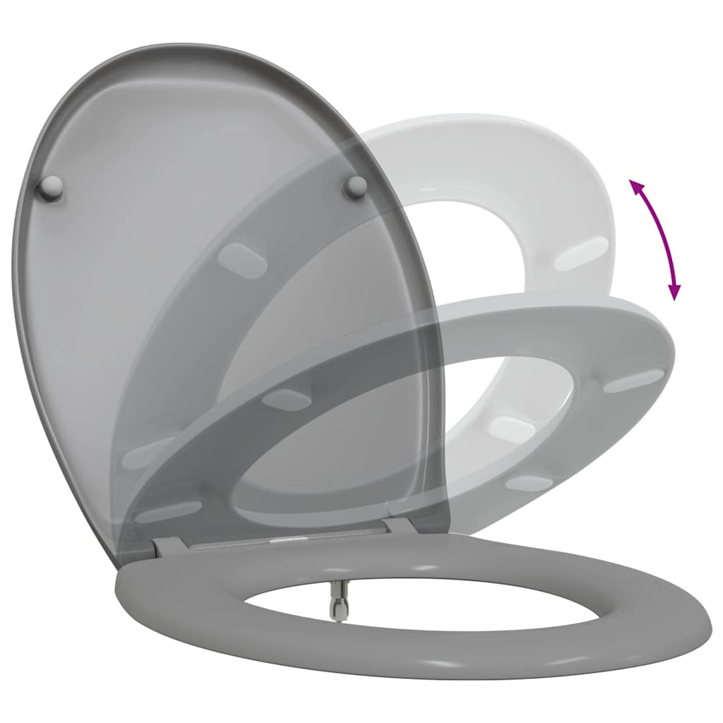 Wc-Istuin Harmaa 47 X 37 X 4 Cm Duroplast