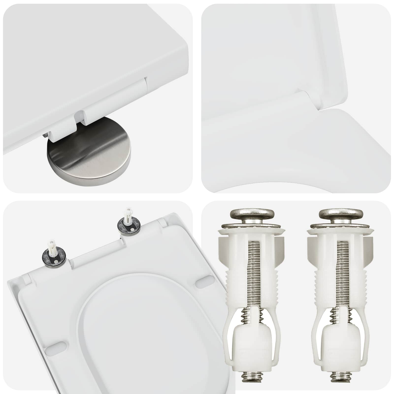 Wc-Istuin Valkoinen 49 X 36 X 4 Cm Duroplast