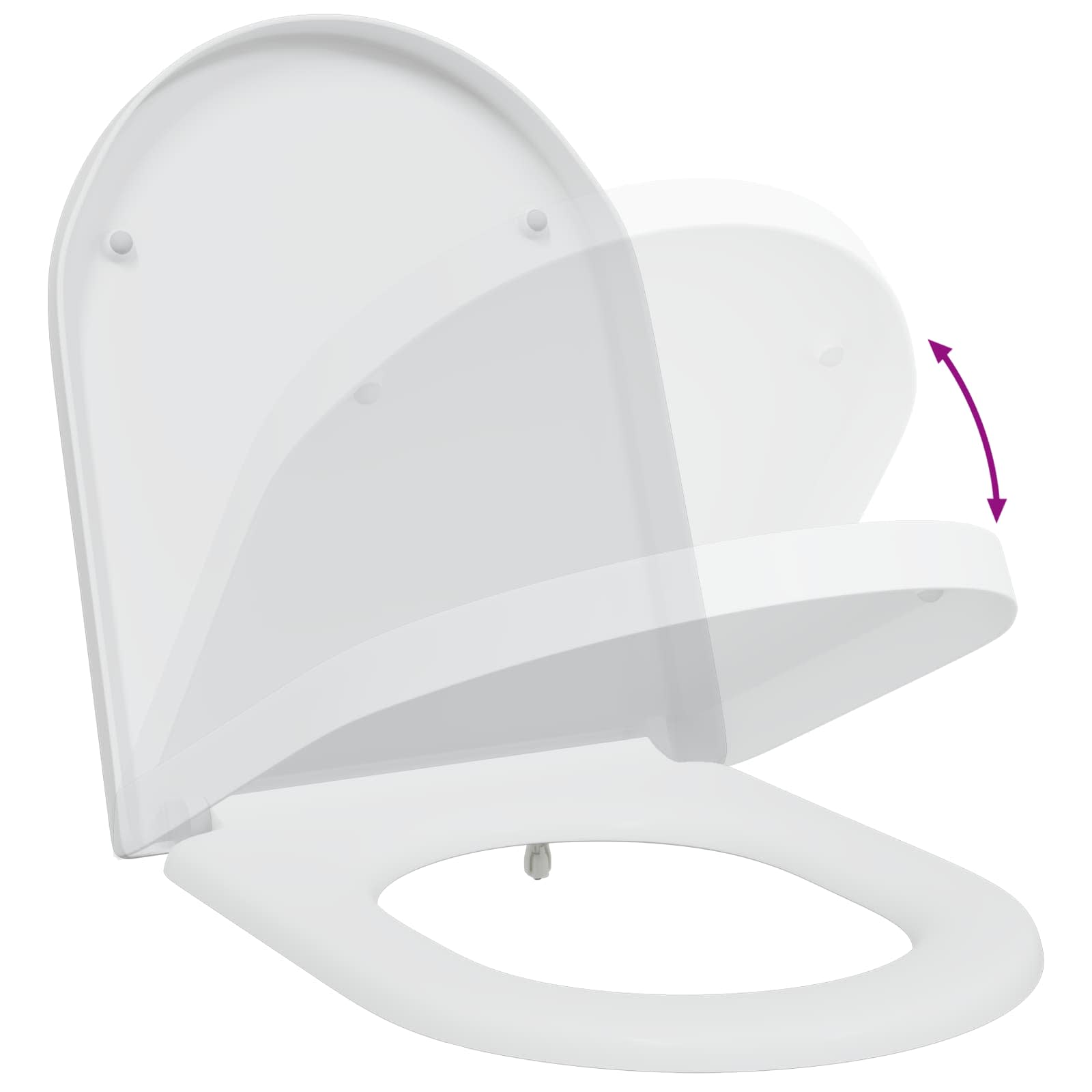 Wc-Istuin Valkoinen 49 X 36 X 4 Cm Duroplast