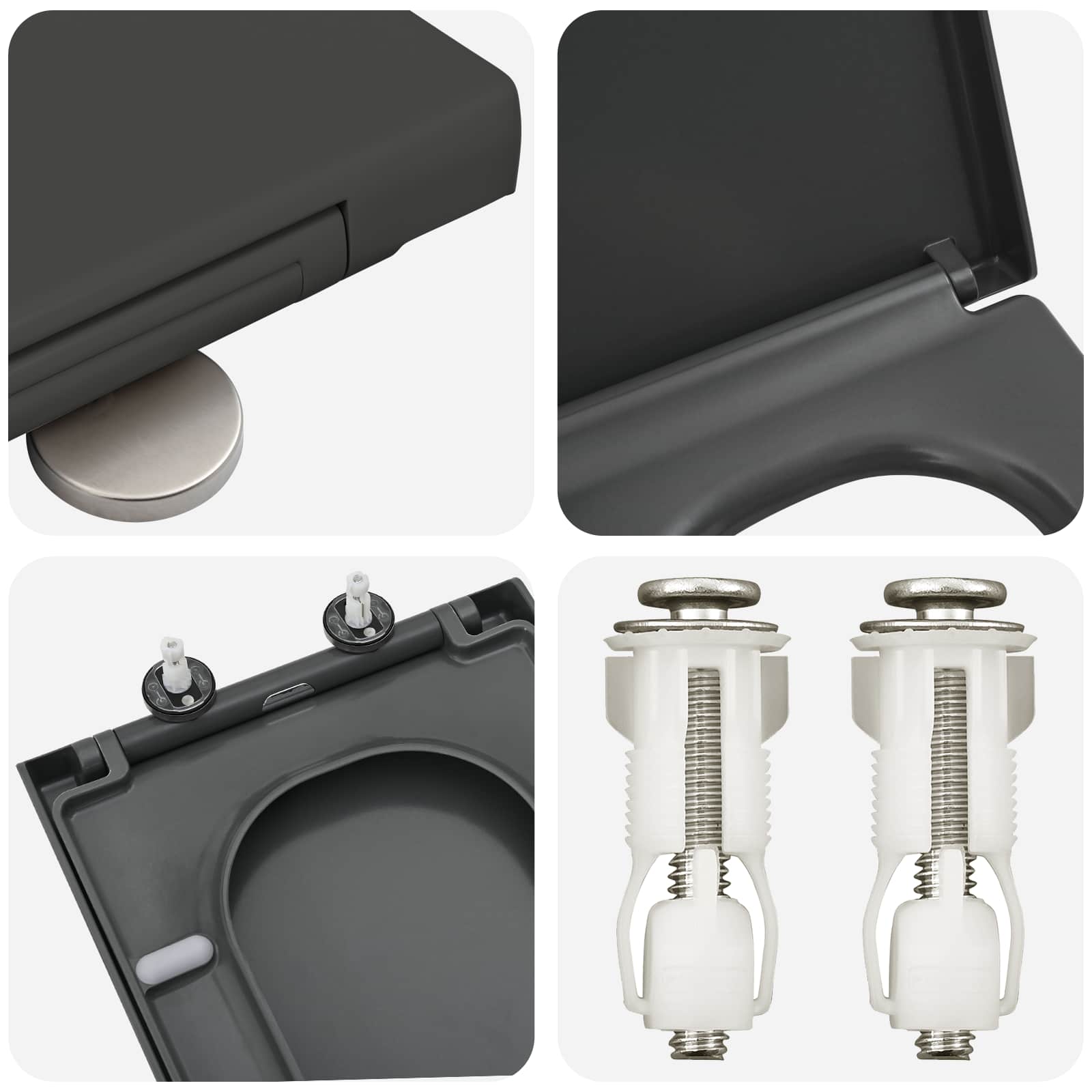 Wc-Istuin Antrasiitti 47,5 X 35 X 3,6 Cm Duroplast