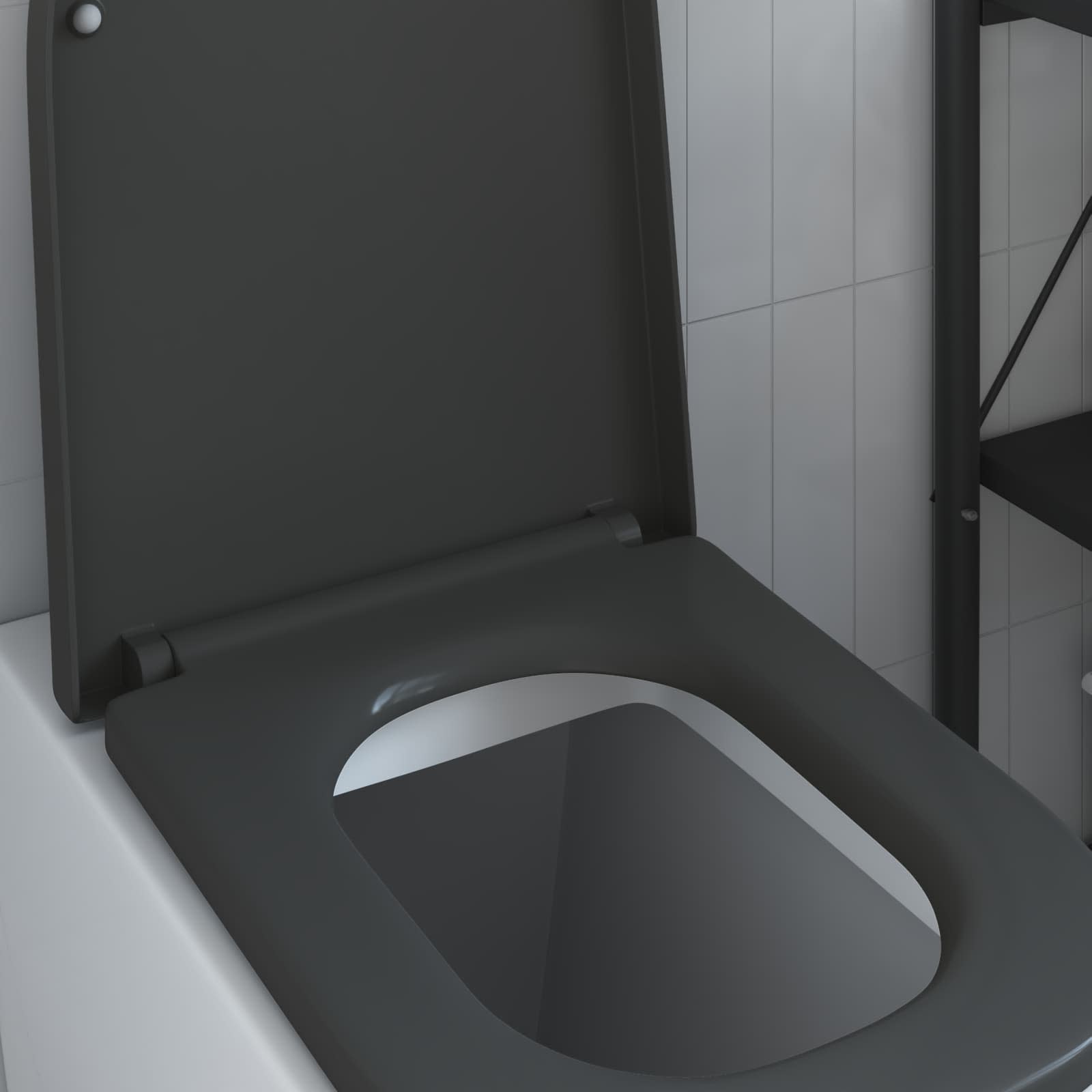 Wc-Istuin Antrasiitti 47,5 X 35 X 3,6 Cm Duroplast
