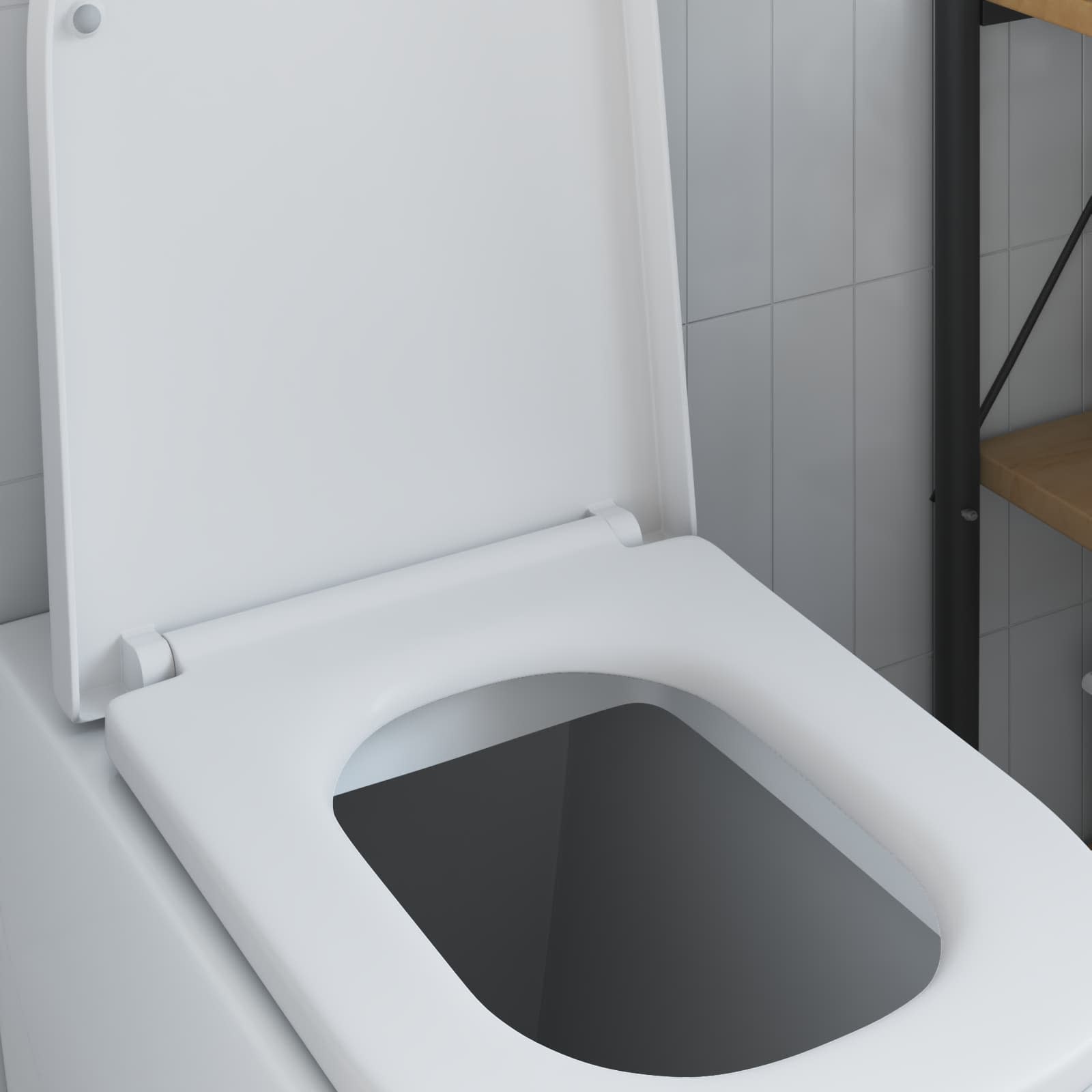 Wc-Istuin Valkoinen 47,5 X 35 X 3,6 Cm Duroplast
