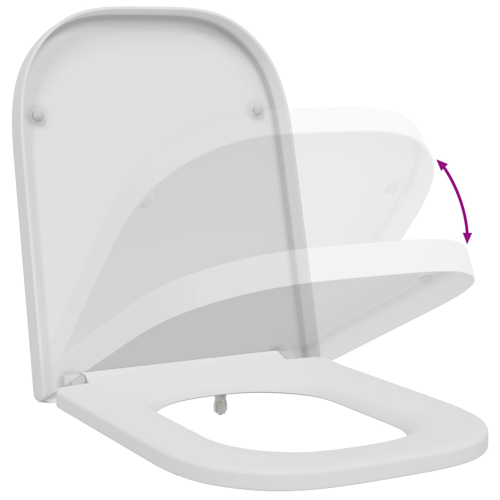 Wc-Istuin Valkoinen 47,5 X 35 X 3,6 Cm Duroplast