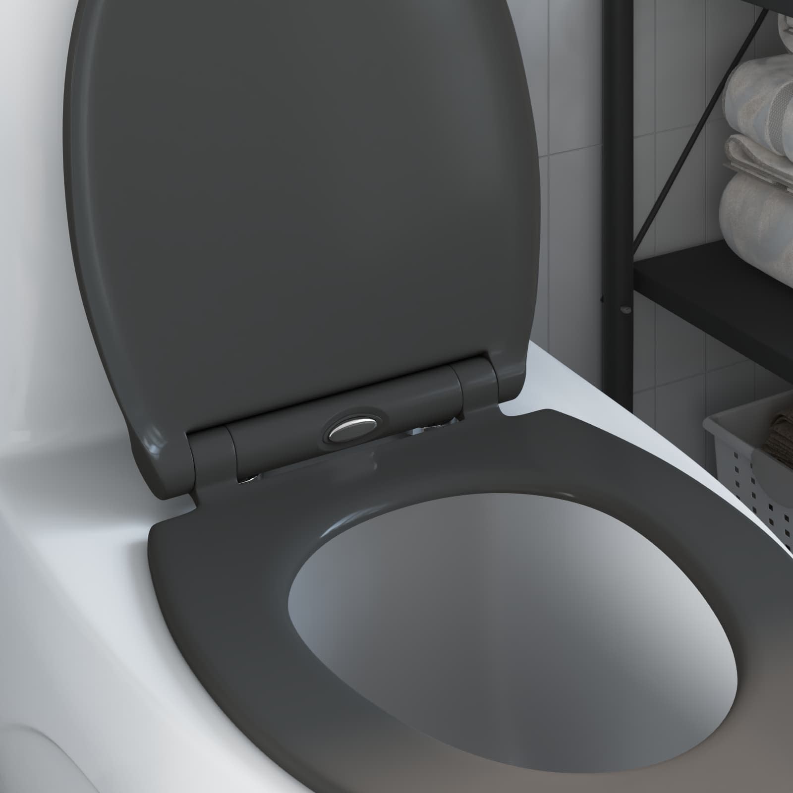 Wc-Istuin Antrasiitti 45,5 X 37,5 X 3,8 Cm Duroplast