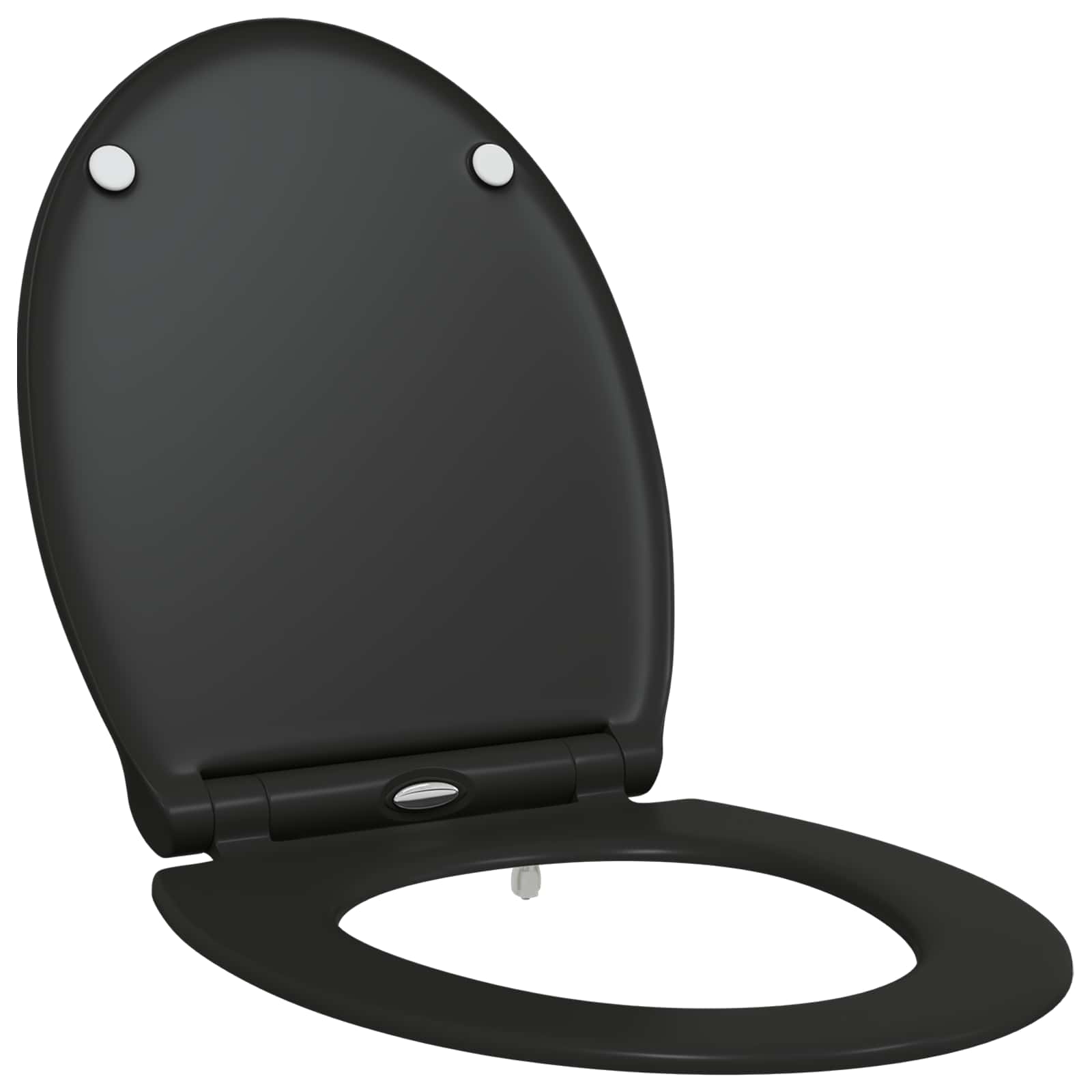 Wc-Istuin Musta 45,5 X 37,5 X 3,8 Cm Duroplast