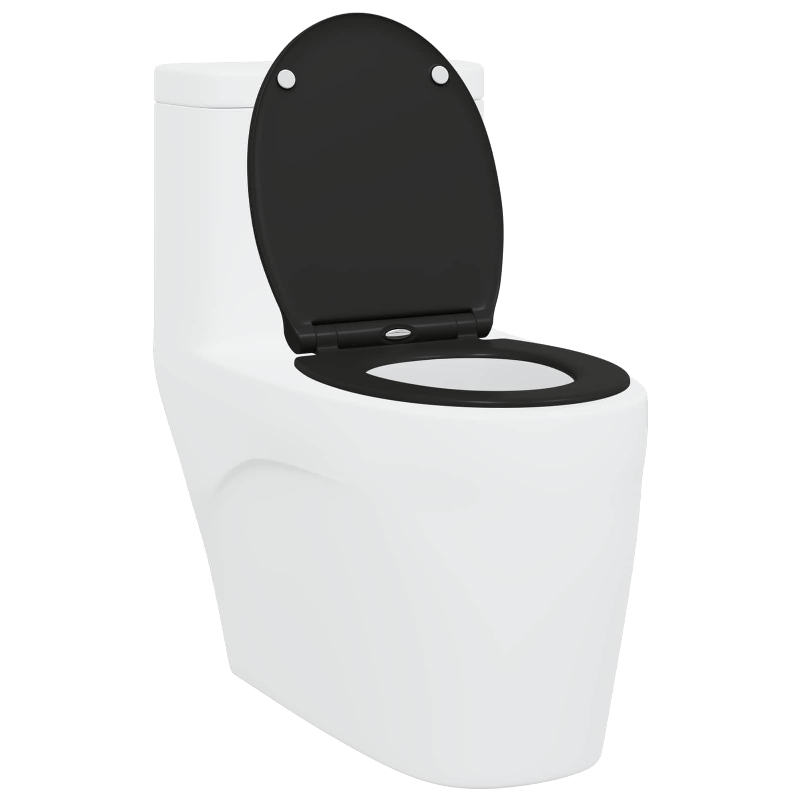 Wc-Istuin Musta 45,5 X 37,5 X 3,8 Cm Duroplast