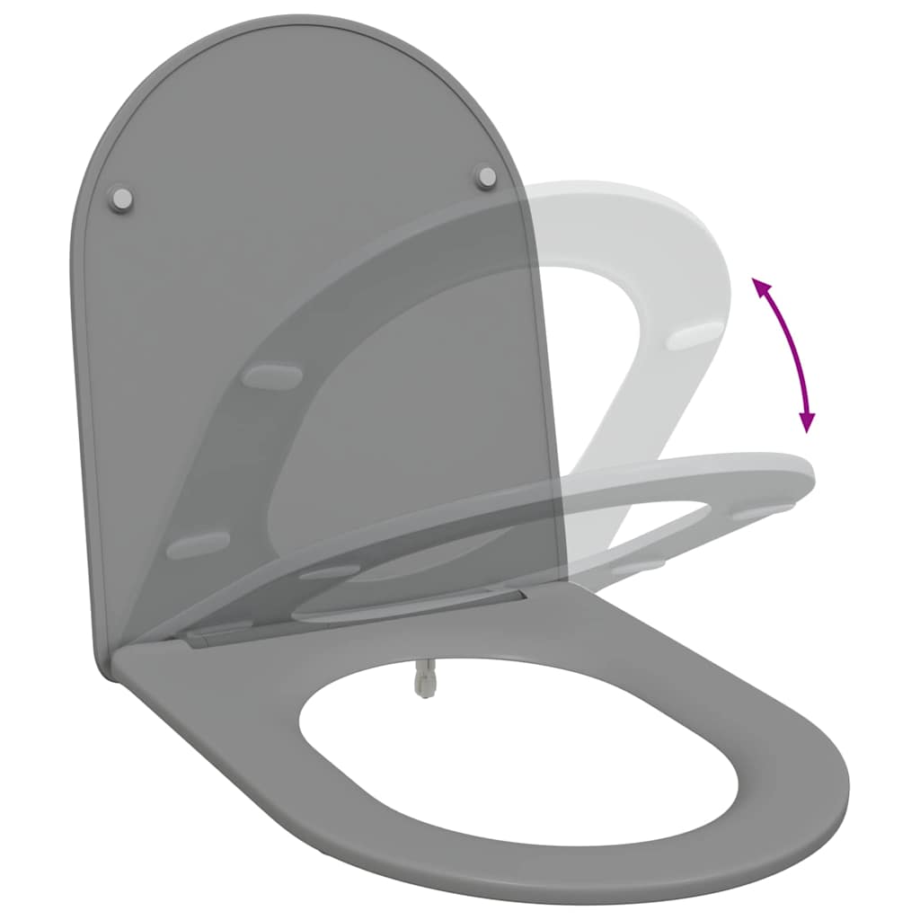 Wc-Istuin Harmaa 47 X 36 X 3,4 Cm Duroplast