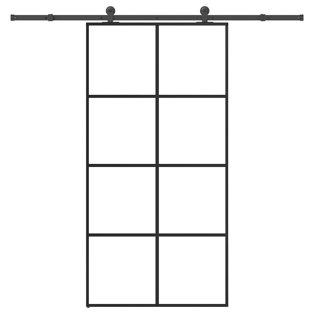 Liukuovi Asennustarvikkeilla 76X205 Cm Esg Lasi Ja Alumiini