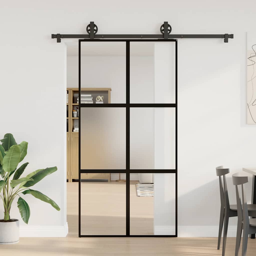 Liukuovi Laitteistosarjalla 102,5X205 Cm Karkaistu Lasi