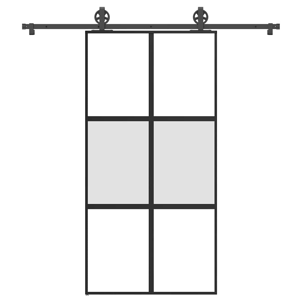 Liukuovi Laitteistosarjalla 102,5X205 Cm Karkaistu Lasi