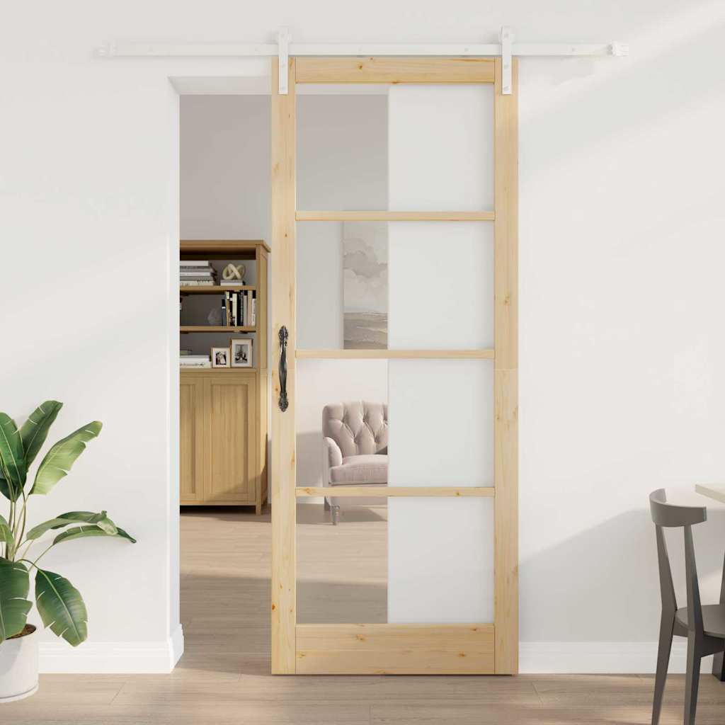 Liukuovi Orkdal Luonnollinen Täysi Mänty Ja Lasi