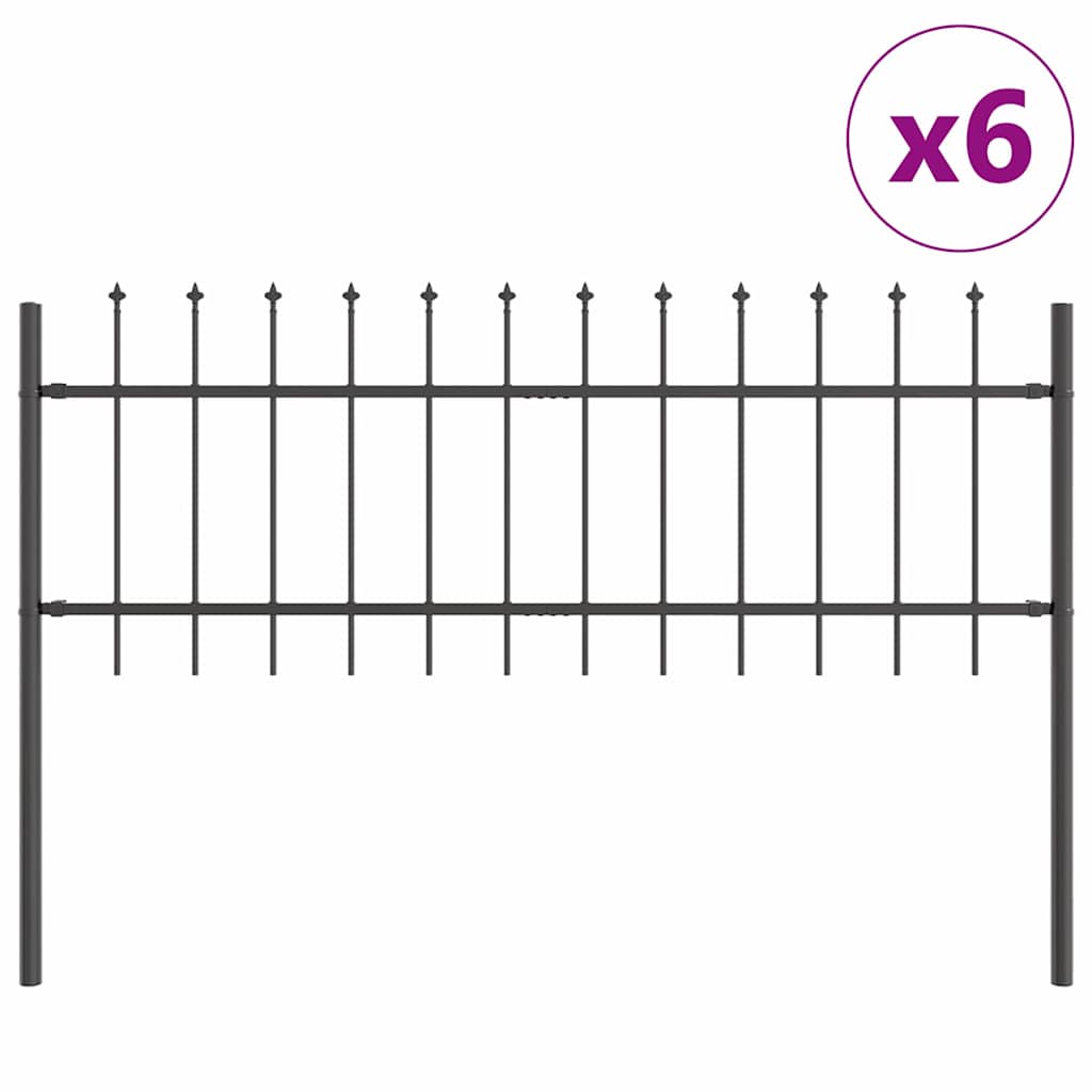 Puutarha-Aita 6 Pcs 10,2 X 0,6 M Jauhemaalattu Teräs