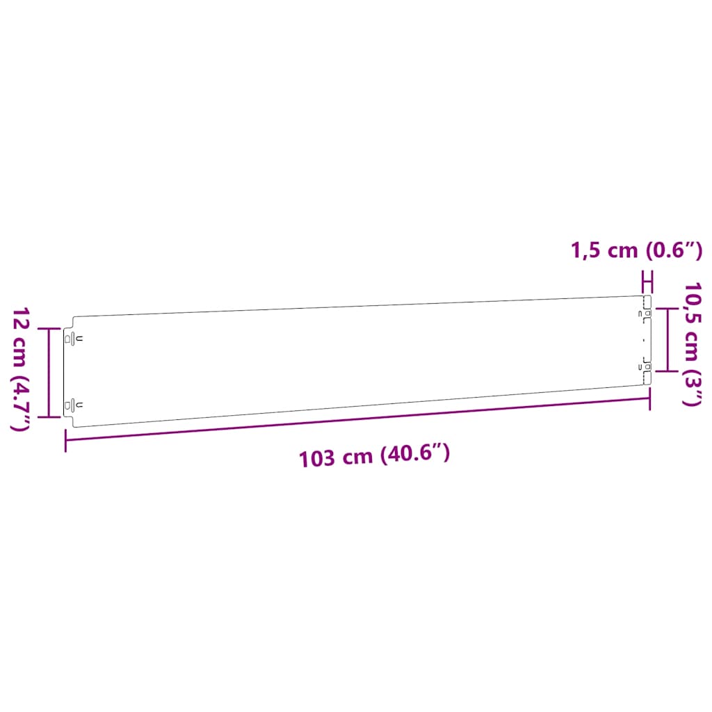 Nurmikon Reunalistat 30 Kpl 15X103 Cm Ruostumatonta Terästä