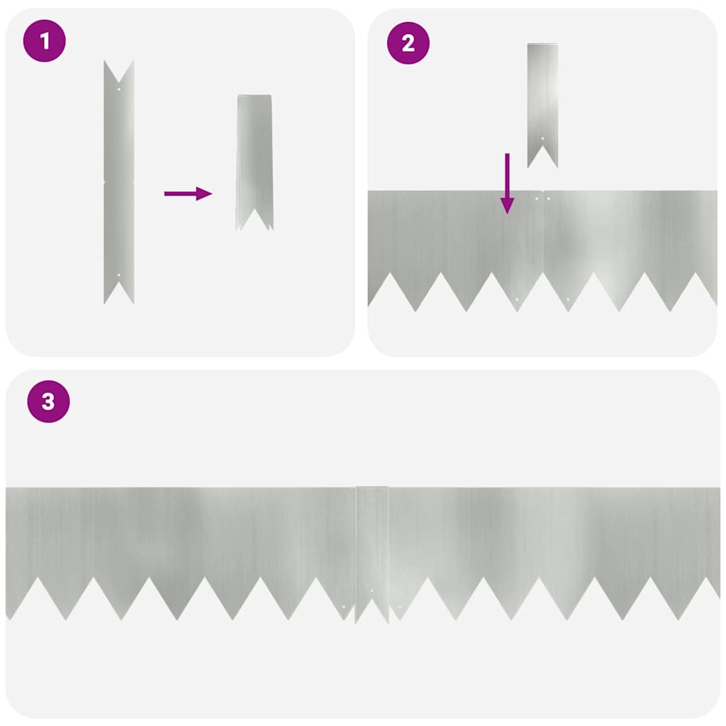 Nurmireunus 50 Pcs 100 X 0,05 X 15 Cm Galvanoitu Teräs Hopea