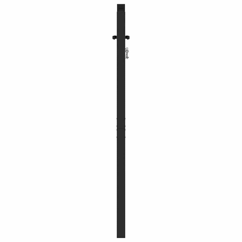 Puutarhanportti Lukittava Musta 100X120 Cm Alumiini