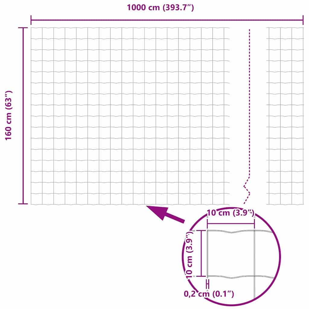 Euroaita 1,6 X 10 M Pvc-Pintainen Rauta