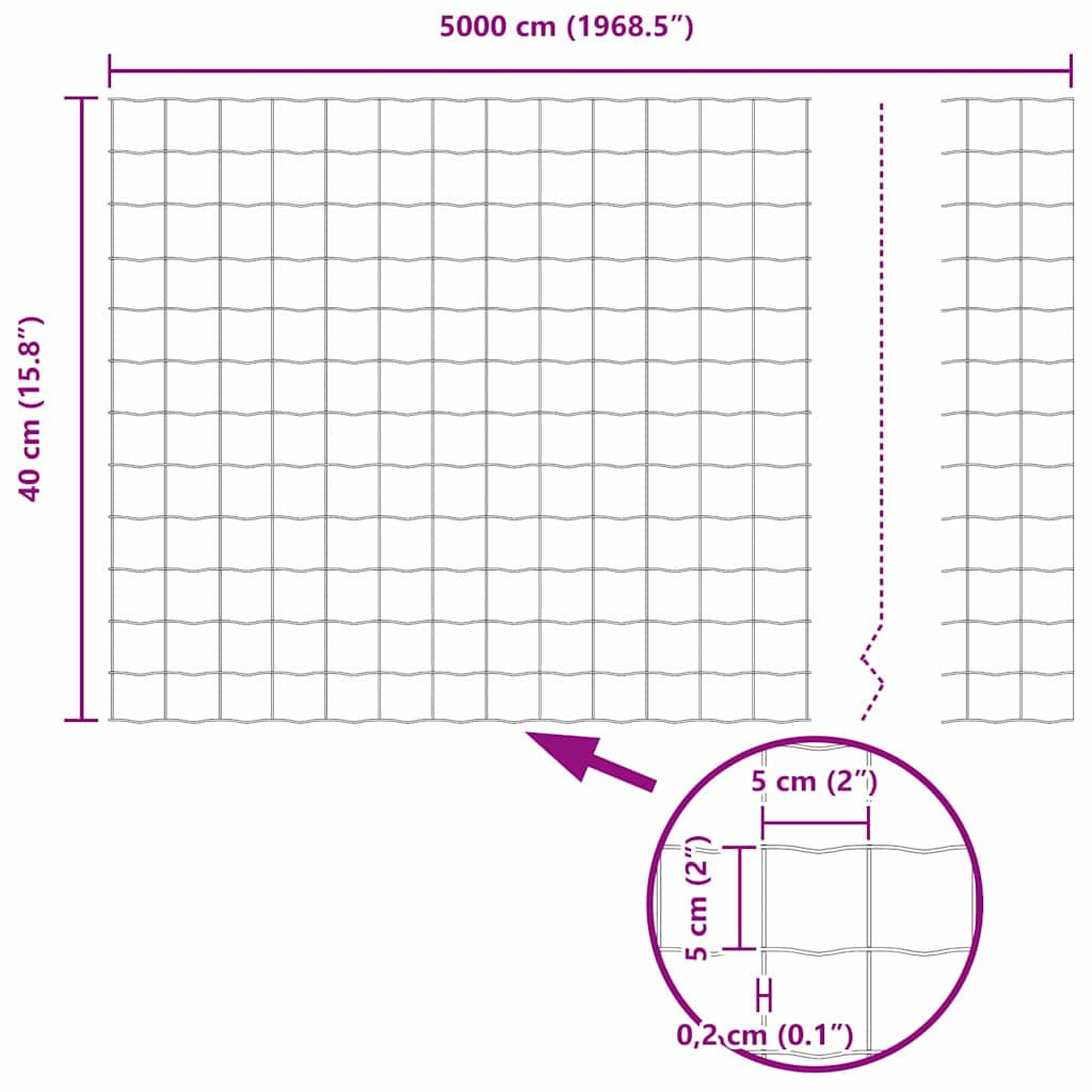 Euroaita 0,4 X 50 M Pvc-Pintainen Rauta