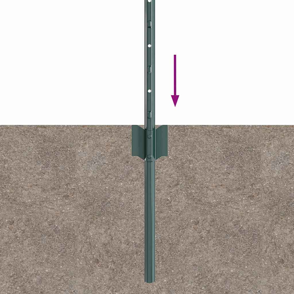Upotettu Aitausapaja 5 Kpl Vihreä 80 Cm Jauhemaalattu Teräs