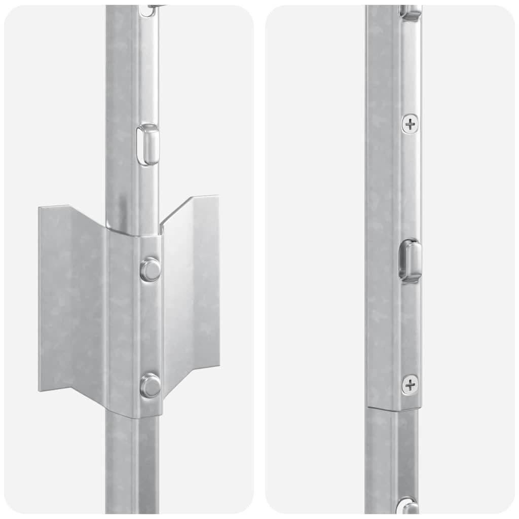 Upotettu Aitausapaja 11 Kpl Hopea 160 Cm Jauhemaalattu Teräs