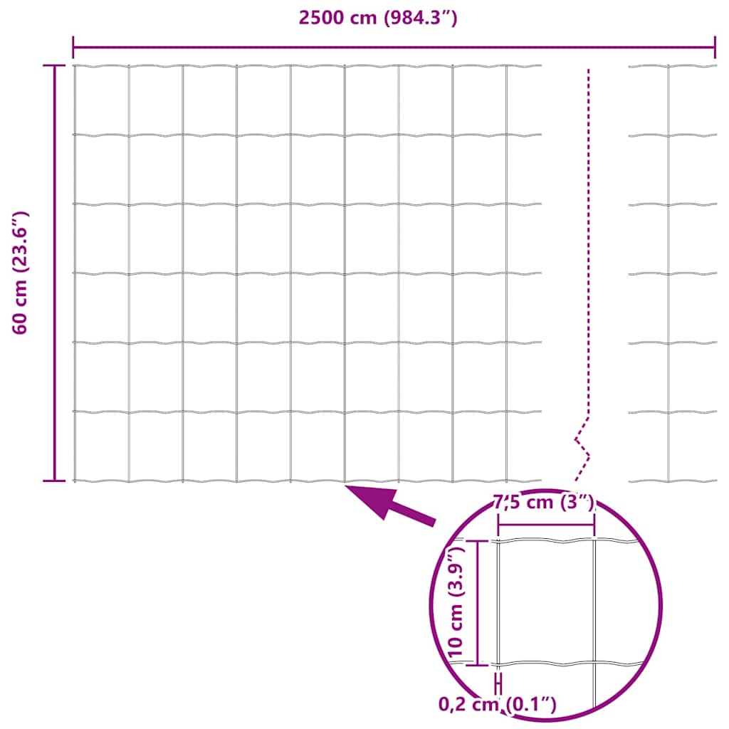 Euroaita Harmaa 0,6 X 25 M Pvc-Pintainen Rauta