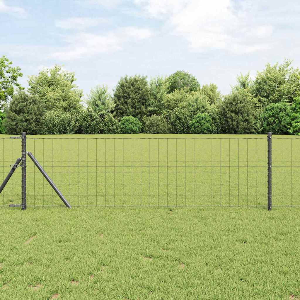 Euroaita Harmaa 0,6 X 50 M Pvc-Pintainen Rauta
