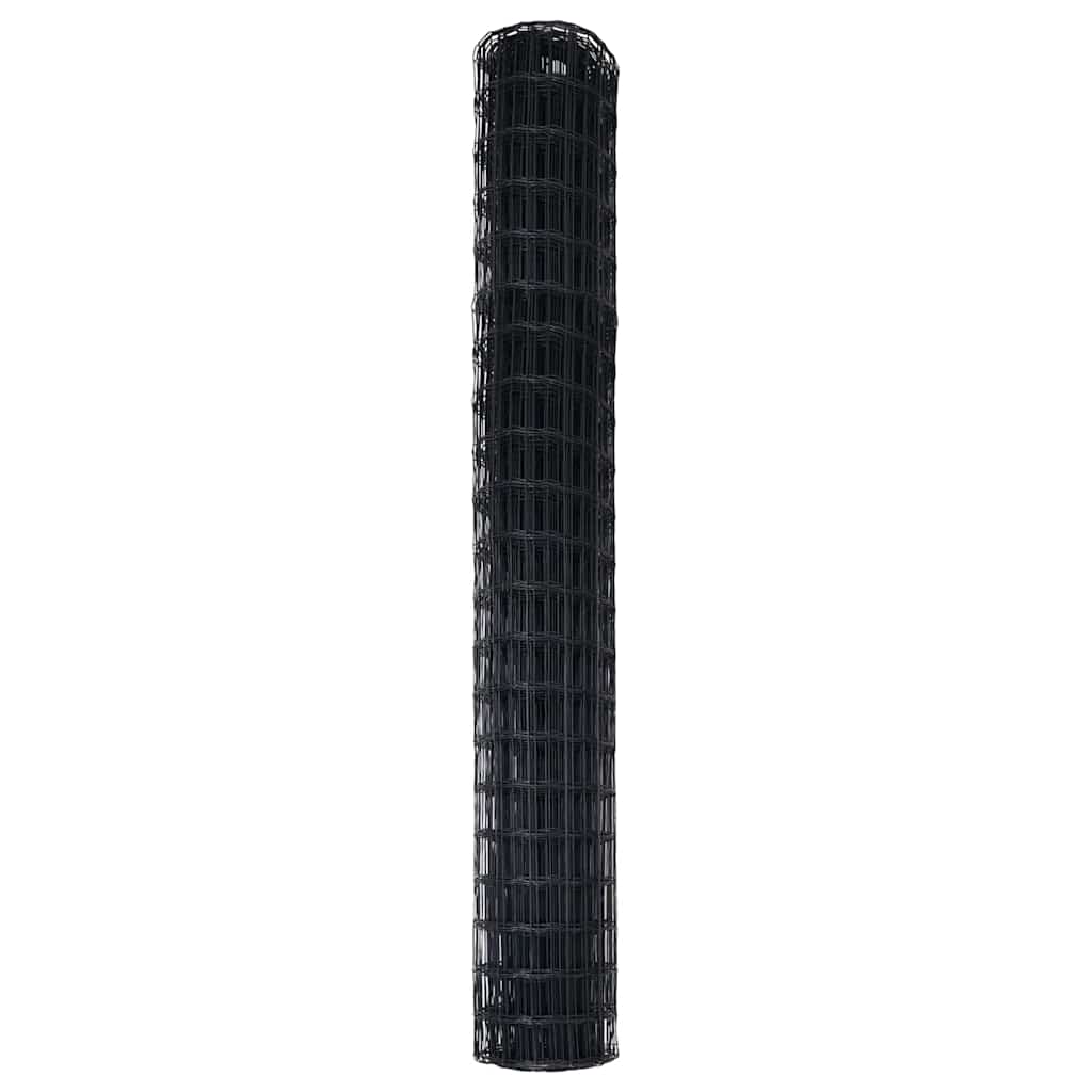 Euroaita Musta 1,6 X 10 M Pvc-Pintainen Rauta