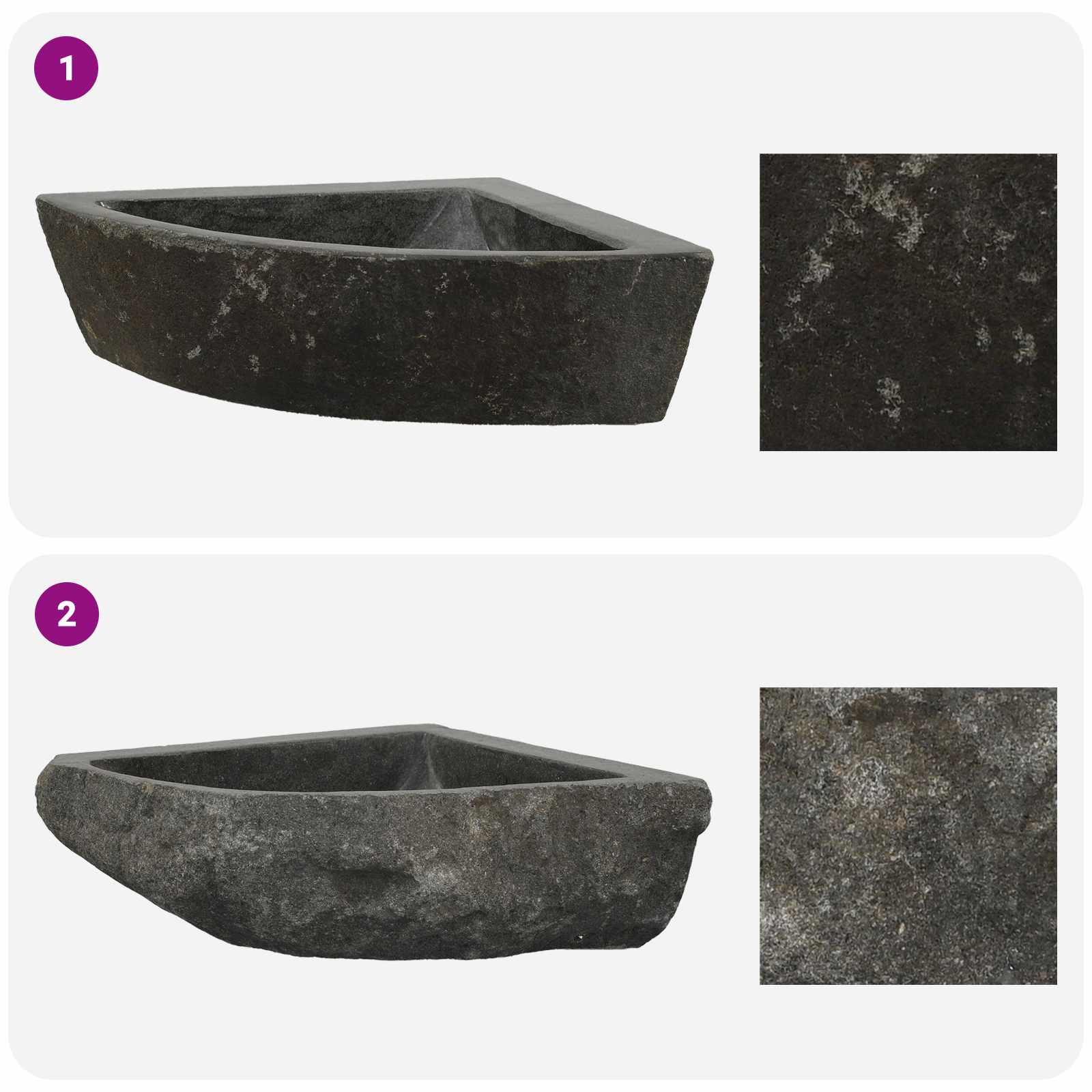 Pesuallas Harmaa (38-45) X (38-45) X 12 Cm Jokikivi