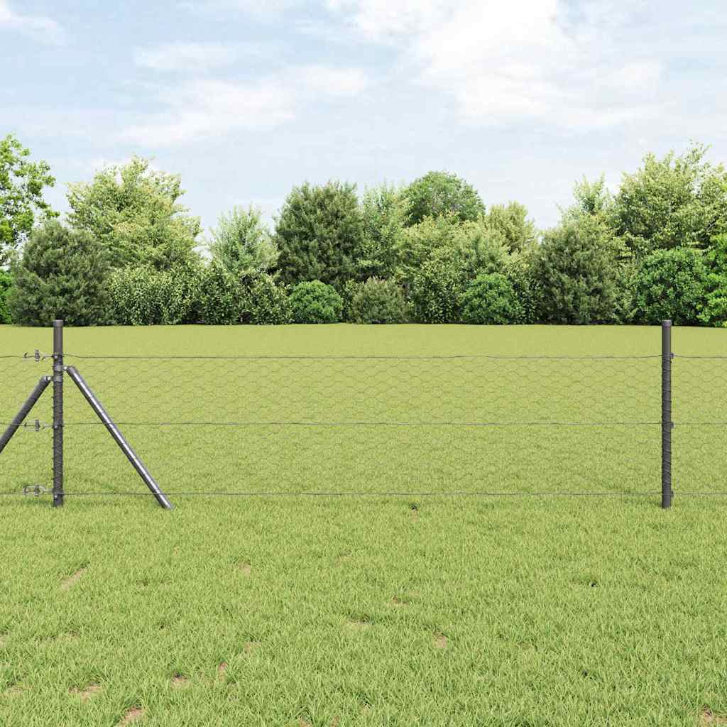 Kuusikulmainen Aita Harmaa 0,4 X 10 M Polyvinyylikloridi