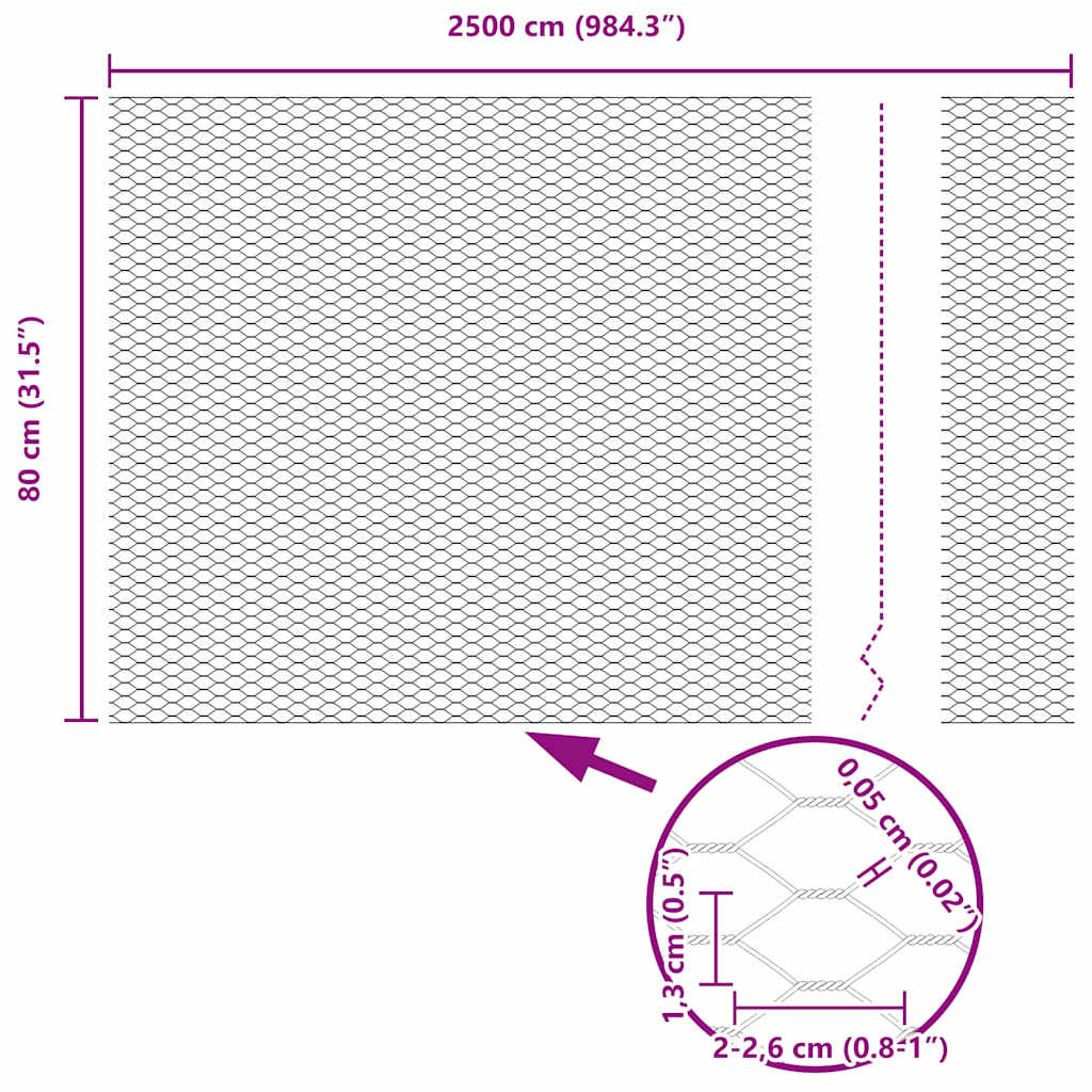 Kuusikulmainen Aita Hopea 0,8 X 25 M Galvanoitu Teräs