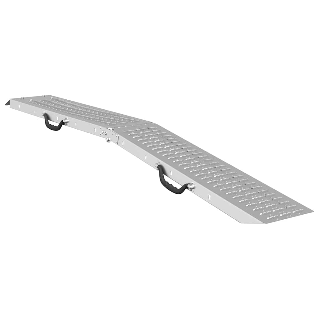 Kokoontaittuva Ramppi 200Kg Per Ramp Hopea 186 X 23 X 4,5 Cm