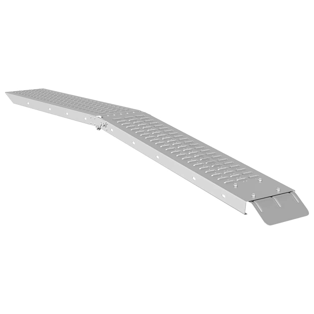 Kokoontaittuva Ramppi 200Kg Per Ramp Hopea 186 X 23 X 4,5 Cm