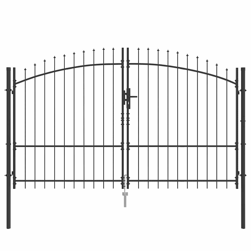 Kaksiosainen Portti Woerden Harmaa 299,5 X 224,5 Cm Teräs