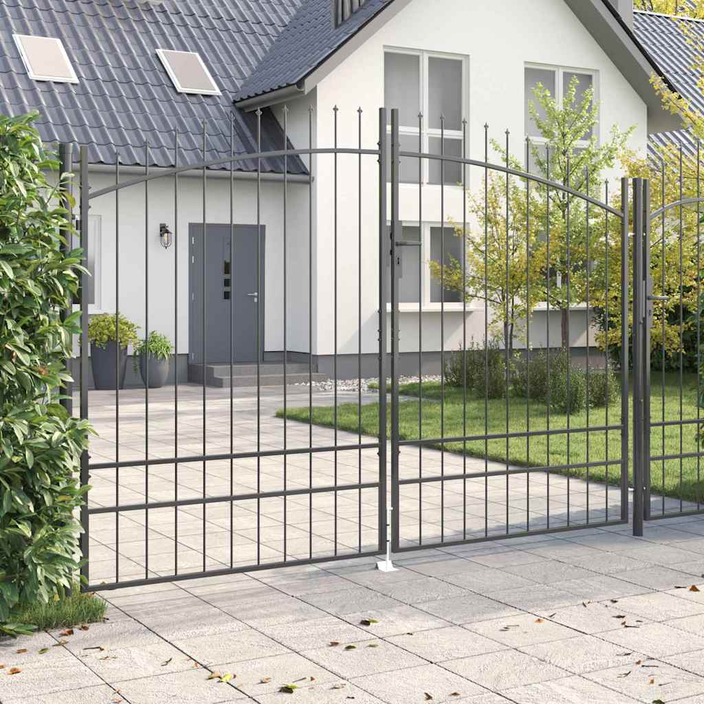 Kaksiosainen Portti Woerden Harmaa 299,5 X 249,5 Cm Teräs