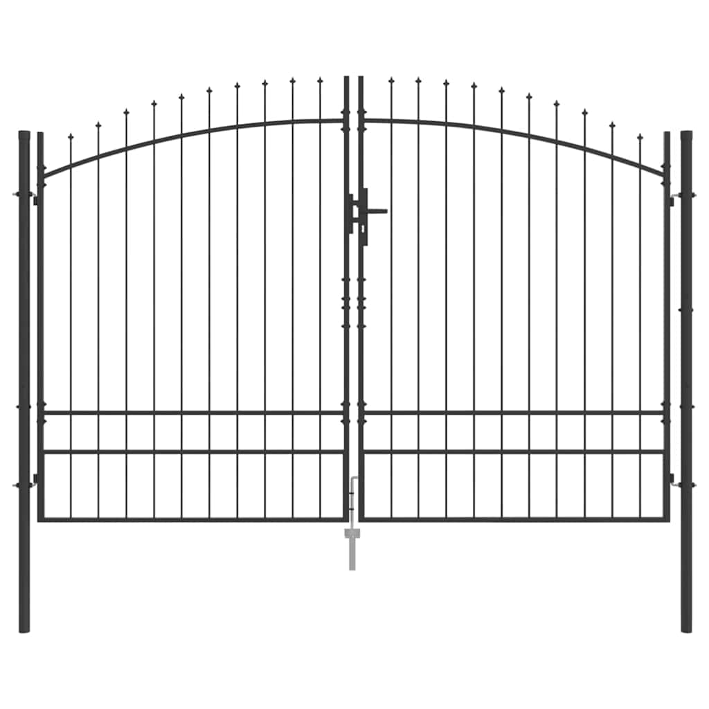 Kaksiosainen Portti Woerden Harmaa 299,5 X 249,5 Cm Teräs