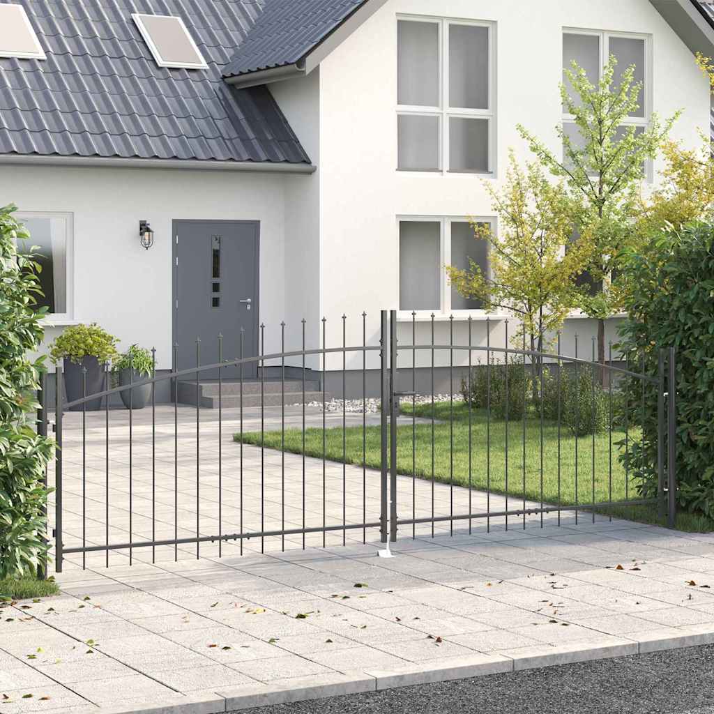 Kaksiosainen Portti Lukkoon Woerden Harmaa 400 X 199.5 Cm Teräs