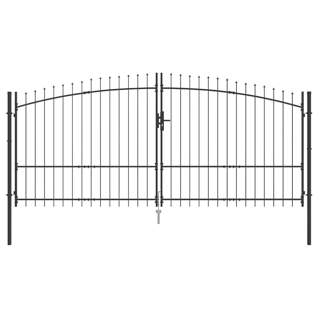 Kaksiosainen Portti Lukkoon Woerden Harmaa 400 X 224,5 Cm Teräs