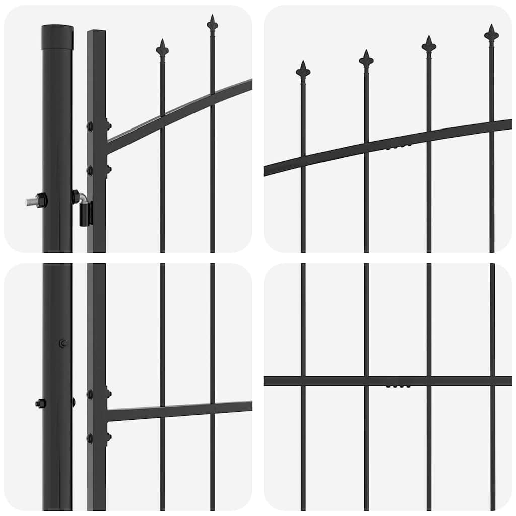 Kaksiosainen Portti Lukkoon Woerden Harmaa 400 X 249,5 Cm Teräs