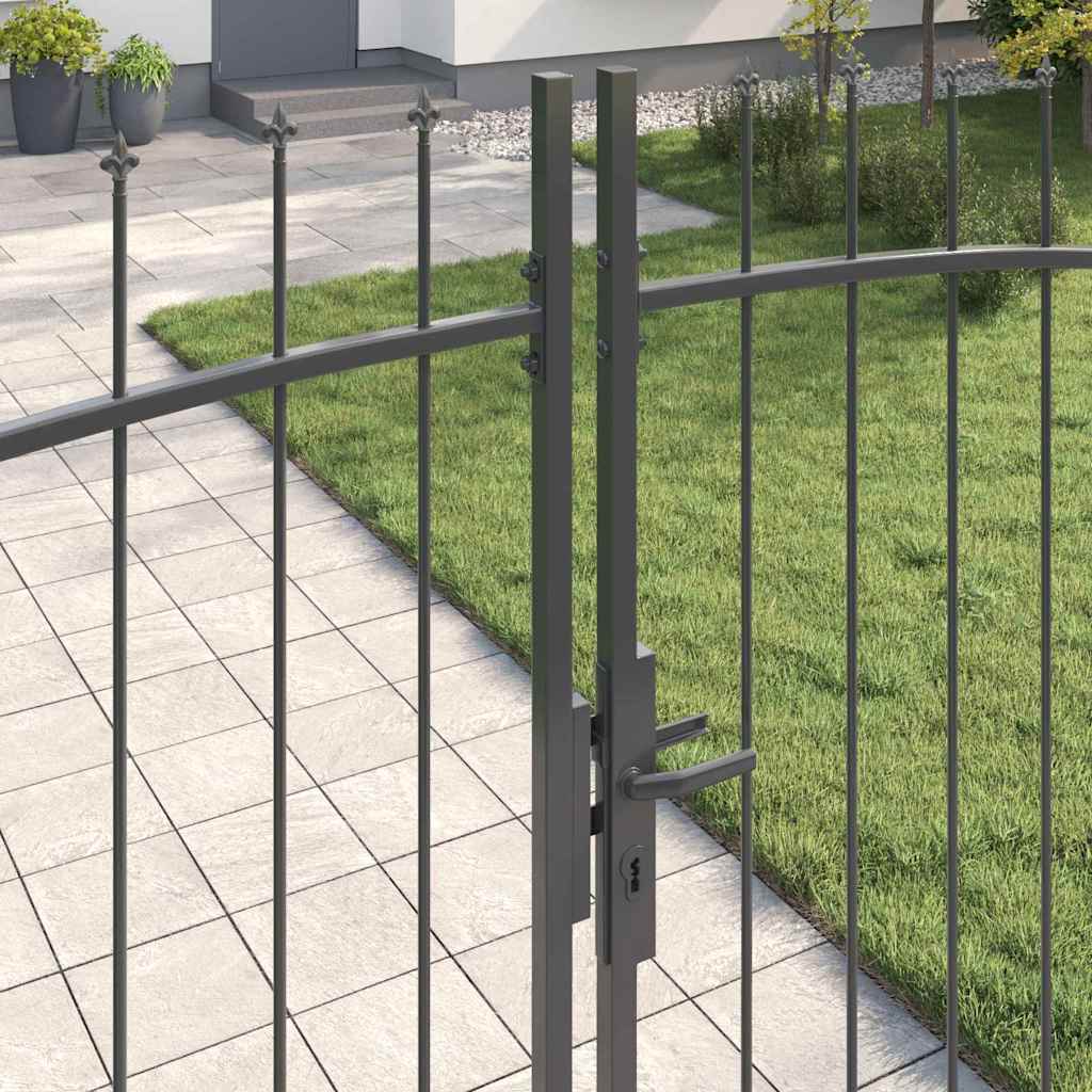 Kaksiosainen Portti Lukkoon Woerden Harmaa 400 X 249,5 Cm Teräs